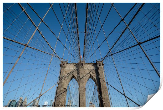 Brooklyn Bridge Print by Martin Williams