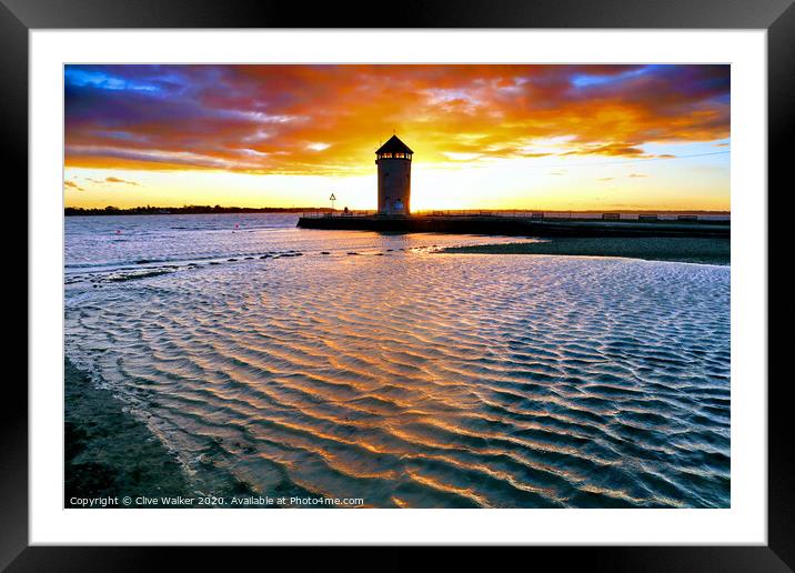 Stormy Sunset Framed Mounted Print by Clive Walker