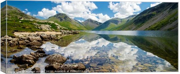 Wastwater and Great Gable Mountain, Lake District  Canvas Print by Martyn Arnold