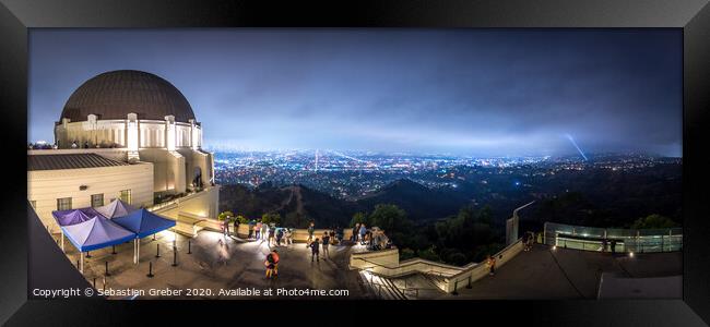 Panorama from Griffith Observatory, Los Angeles Framed Print by Sebastien Greber