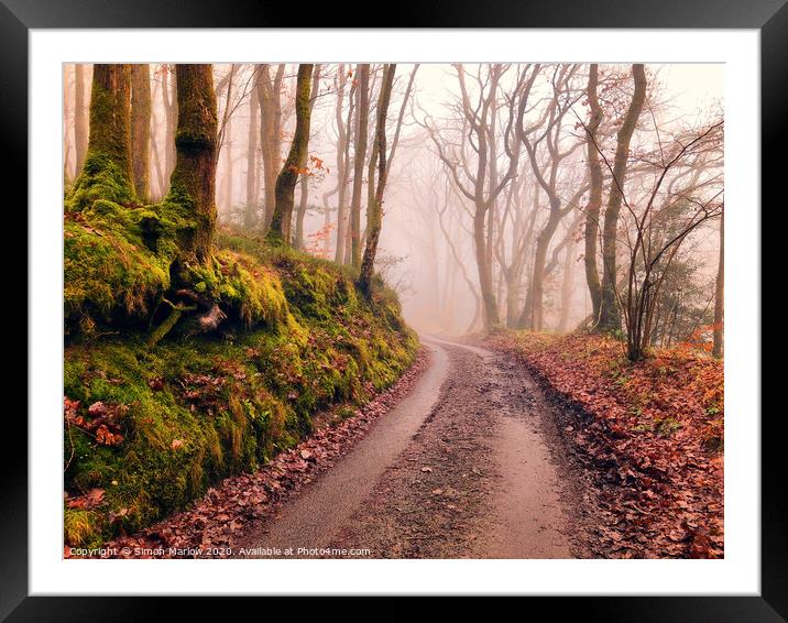 A cold Autumn morning in South Shropshire Framed Mounted Print by Simon Marlow