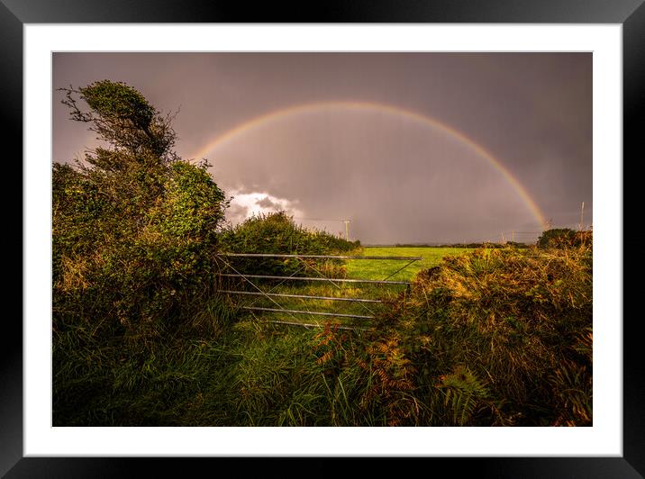 stormy rainbow Framed Mounted Print by Jason Thompson
