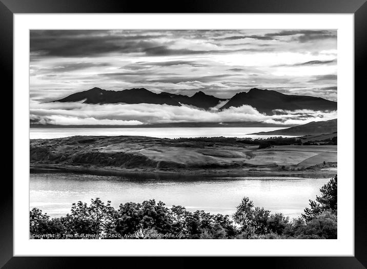 Cumbrae and Arran From Largs (monochrome) Framed Mounted Print by Tylie Duff Photo Art