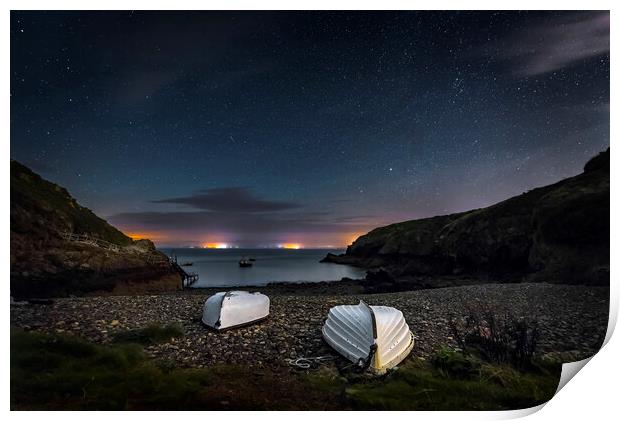 Boats Waiting for the Tide at Martin's Haven Print by Karl McCarthy