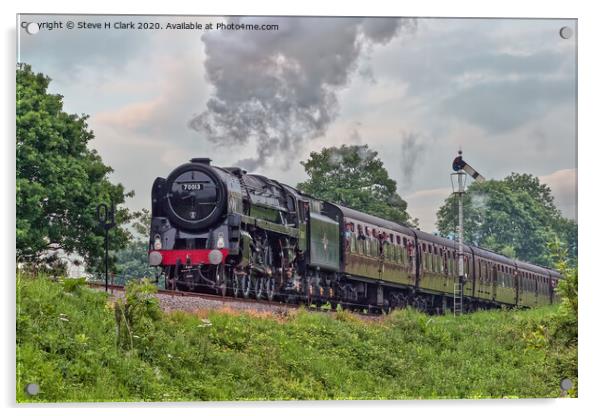 BR Standard Class 7 Oliver Cromwell Acrylic by Steve H Clark