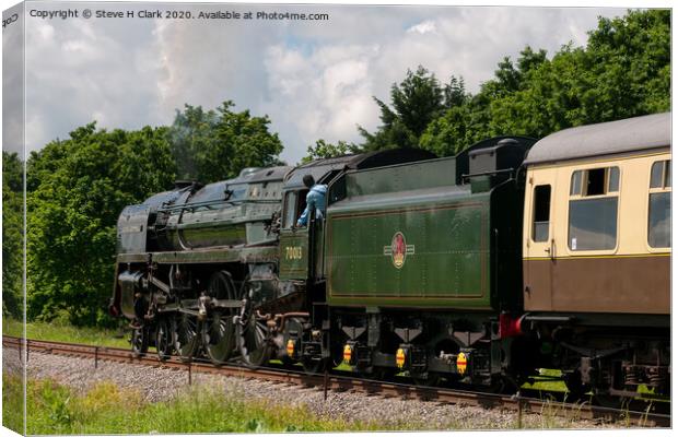 Oliver Cromwell Number 70013 Canvas Print by Steve H Clark