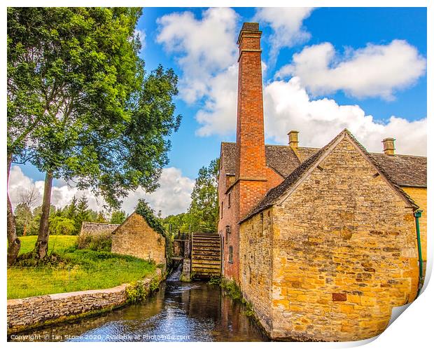The old mill In the Cotswolds  Print by Ian Stone