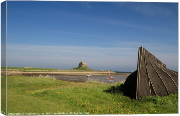 View across Lindisfarne harbour Canvas Print by Heather Athey