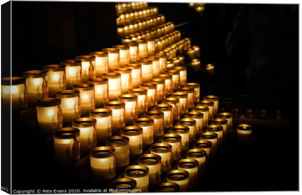 Candles of Notre Dame Canvas Print by Pete Evans