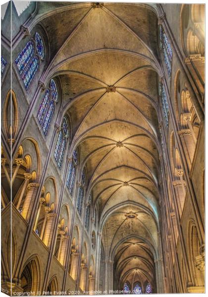 Inside Notre Dame Canvas Print by Pete Evans
