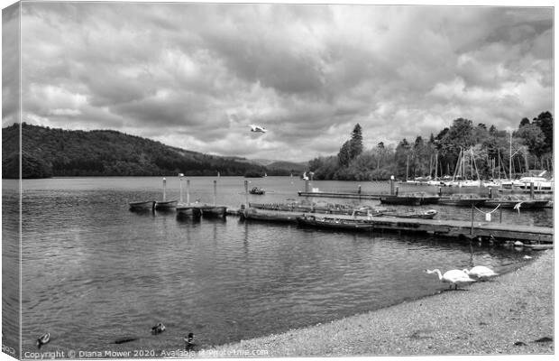 Lake Windermere at Bowness Canvas Print by Diana Mower