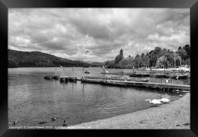 Lake Windermere at Bowness Framed Print by Diana Mower
