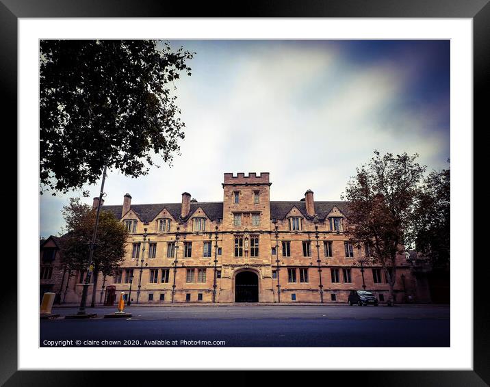 St John's College, Oxford  Framed Mounted Print by claire chown
