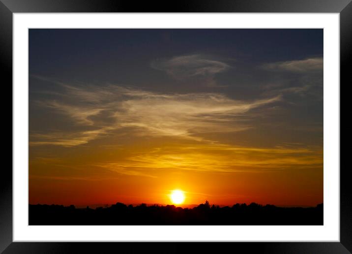 Clouds in the Sunset in France Framed Mounted Print by Jeremy Hayden
