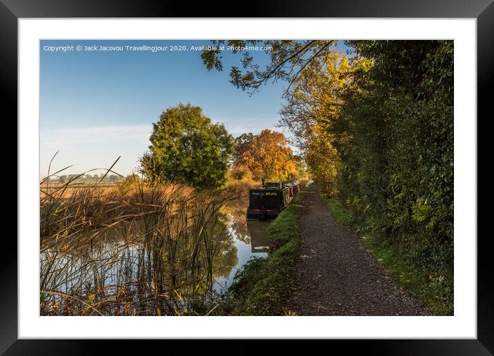 Boats in Autumn Framed Mounted Print by Jack Jacovou Travellingjour