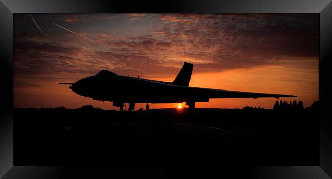 Vulcan Bomber Sunset Framed Print by J Biggadike