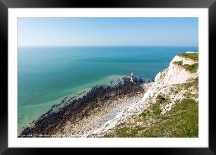 Beachy Head Lighthouse Framed Mounted Print by Sebastien Greber
