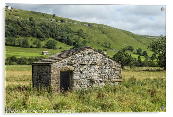 Barn in Upper Wharfedale near Buckden Yorkshire Da Acrylic by Nick Jenkins