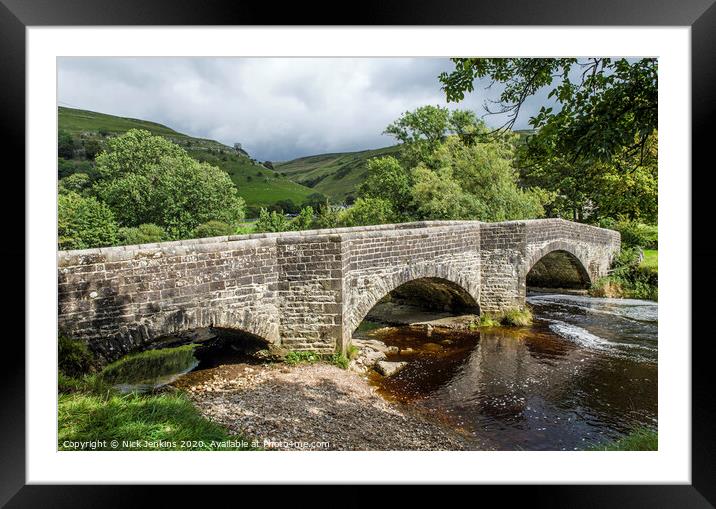 Bridge over the River Wharfe Buckden Yorkshire Dal Framed Mounted Print by Nick Jenkins