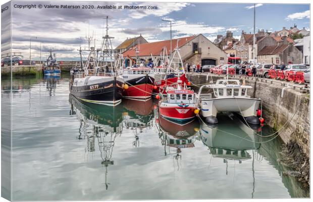 Pittenweem Harbour Canvas Print by Valerie Paterson