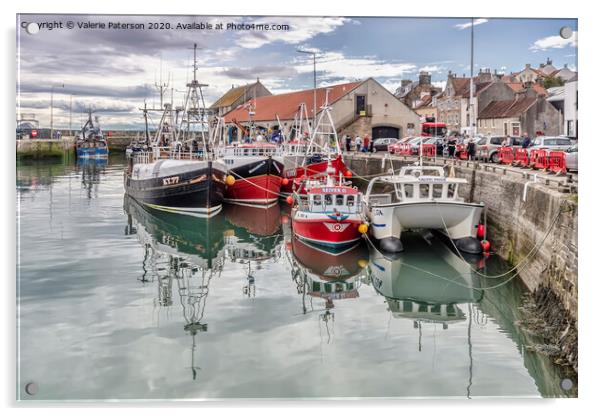 Pittenweem Harbour Acrylic by Valerie Paterson