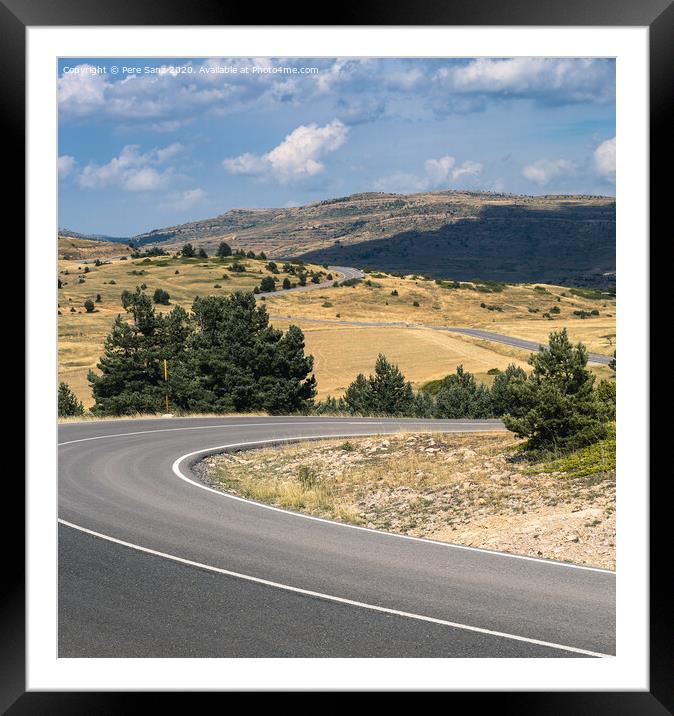 Winding Mountain Road Framed Mounted Print by Pere Sanz