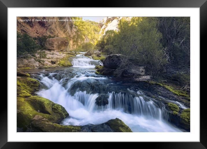 The Source of the Pitarque River in Teruel, Spain Framed Mounted Print by Pere Sanz