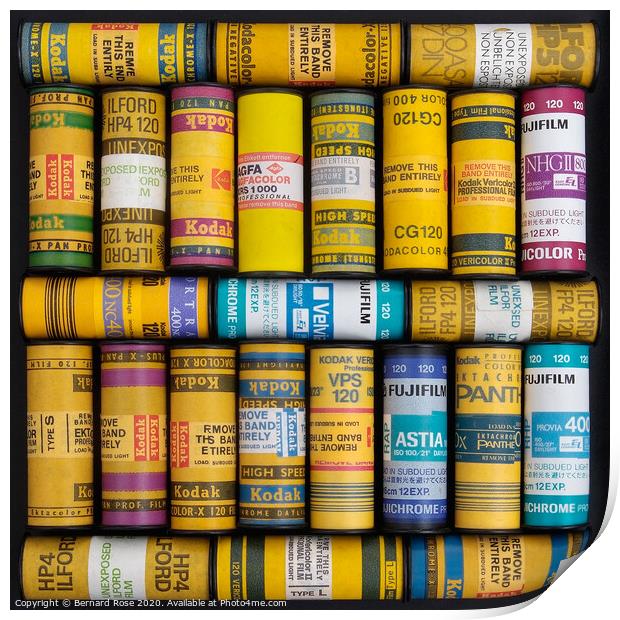Unexposed 120 Roll Film Collection Print by Bernard Rose Photography