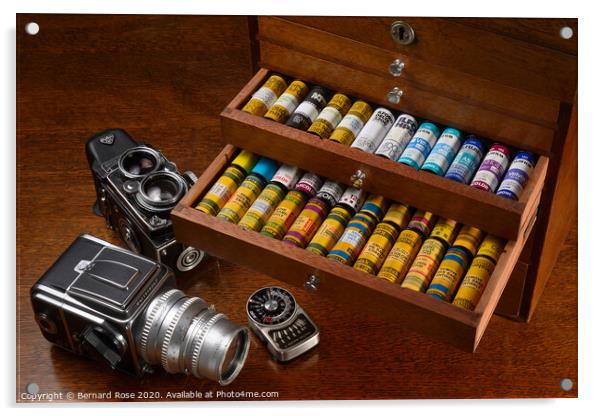 Film Cameras and cabinet of Roll Film Acrylic by Bernard Rose Photography