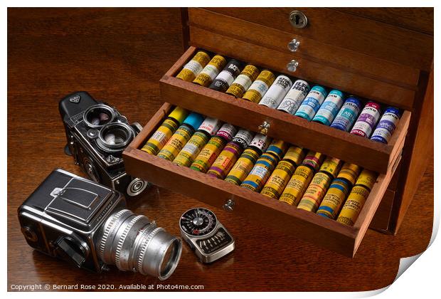 Film Cameras and cabinet of Roll Film Print by Bernard Rose Photography