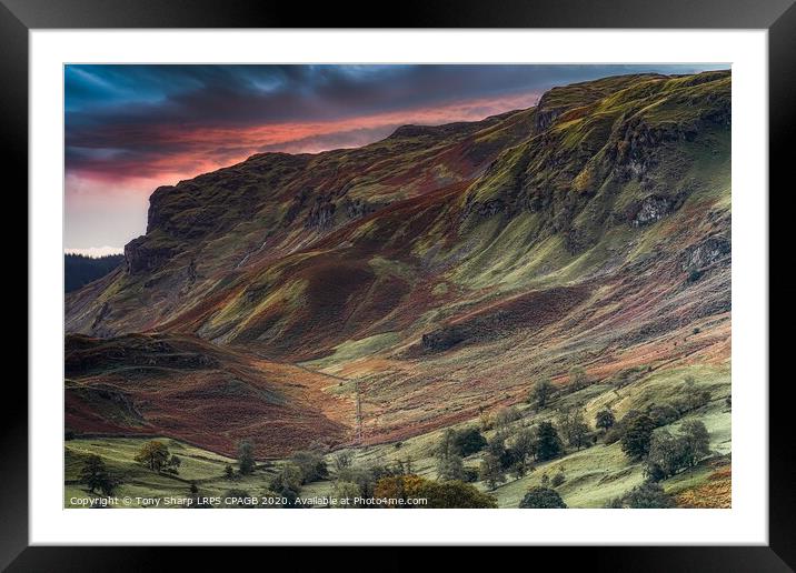 DUSK OVER THE FELLS - VIEW FROM CASTLERIGG STONE CIRCLE Framed Mounted Print by Tony Sharp LRPS CPAGB
