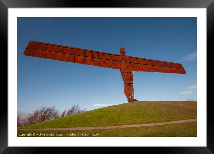 "Gormley's Iconic Northern Angel" Framed Mounted Print by Holly Burgess