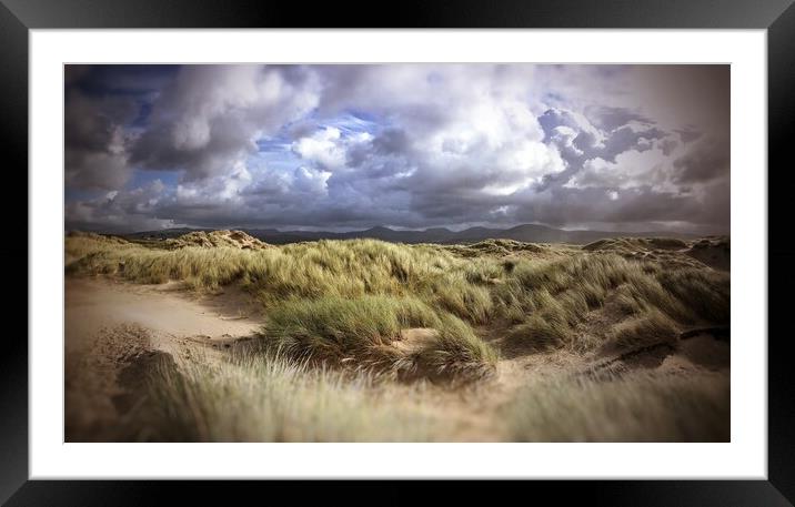 Stormy sands Framed Mounted Print by Rachael Hood