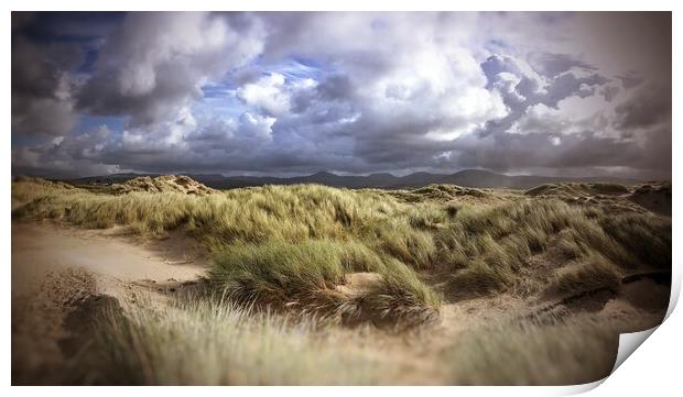 Stormy sands Print by Rachael Hood