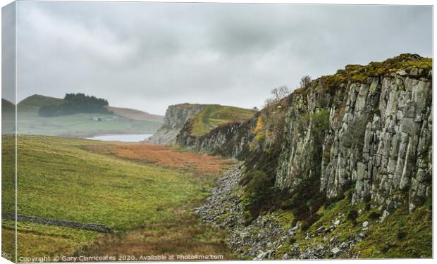 The Road to Crag Lough Canvas Print by Gary Clarricoates