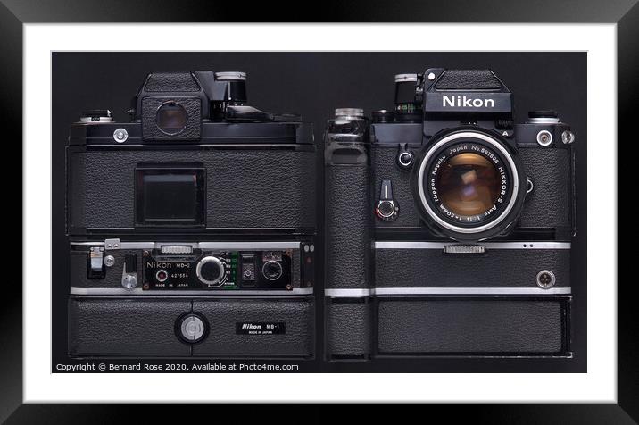 Vintage Nikon Camera Wall Art Framed Mounted Print by Bernard Rose Photography