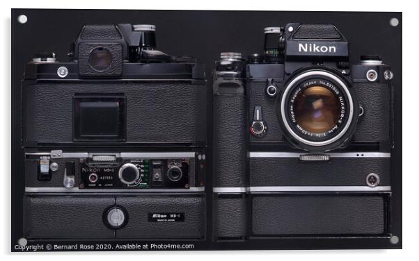 Vintage Nikon Camera Wall Art Acrylic by Bernard Rose Photography