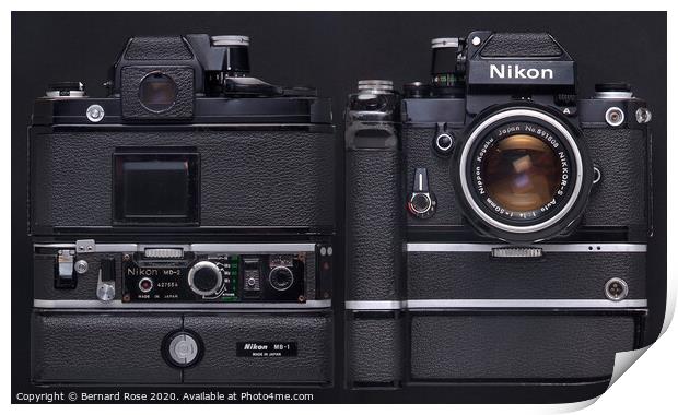 Vintage Nikon Camera Wall Art Print by Bernard Rose Photography