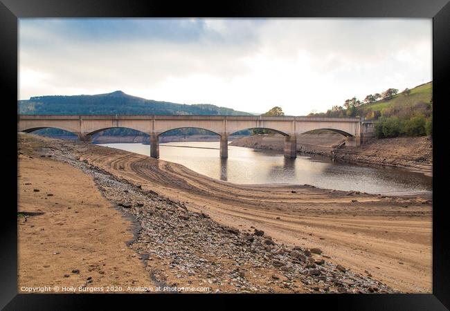 Revealed Past Beneath Ladybower Reservoir Framed Print by Holly Burgess