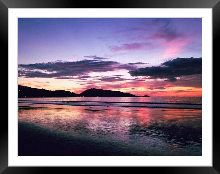 Thailand Sunset Framed Mounted Print by Rachael Hood