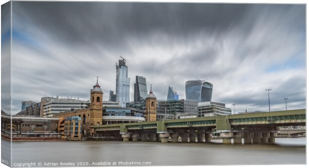 Cannon Street & The City Canvas Print by Adrian Rowley