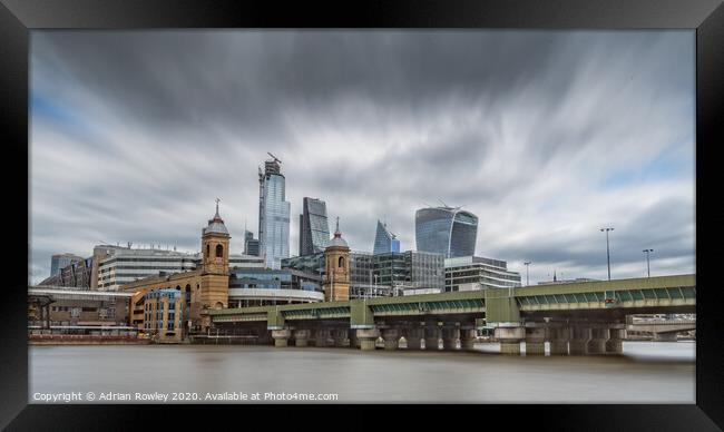 Cannon Street & The City Framed Print by Adrian Rowley