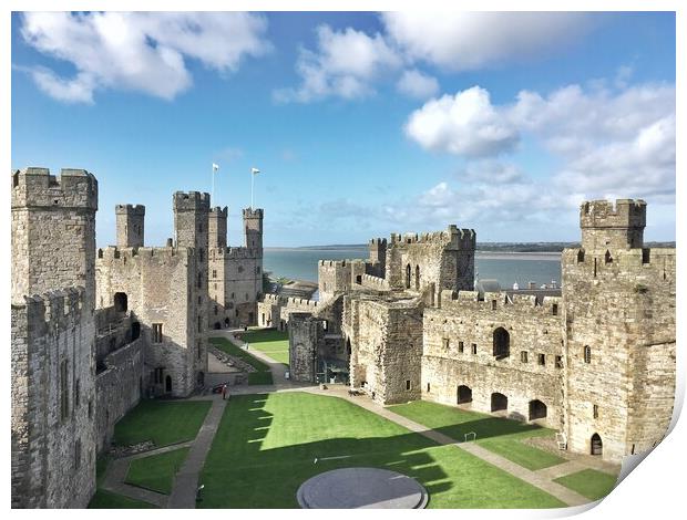 Caernarfon Castle Print by Rachael Hood