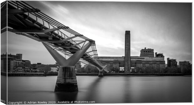 The Tate Modern & The Millennium Bridge Canvas Print by Adrian Rowley