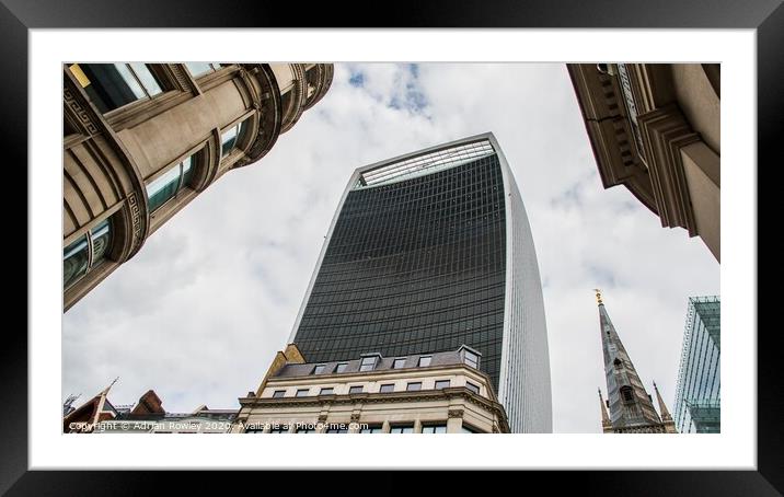 The Walkie Talkie Framed Mounted Print by Adrian Rowley