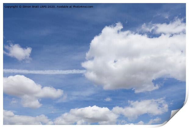 Cloud shaped like a fish on a line Print by Simon Bratt LRPS