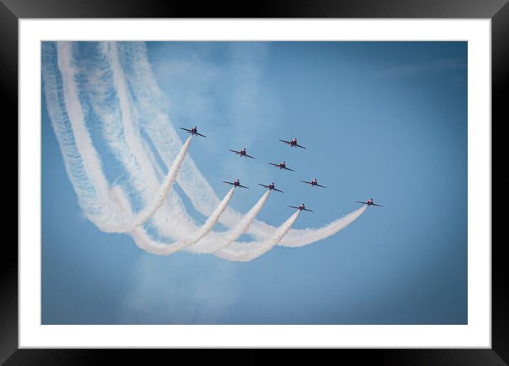 Thrilling Red Arrows Display Framed Mounted Print by Wendy Williams CPAGB