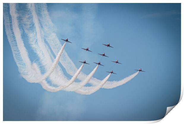 Thrilling Red Arrows Display Print by Wendy Williams CPAGB