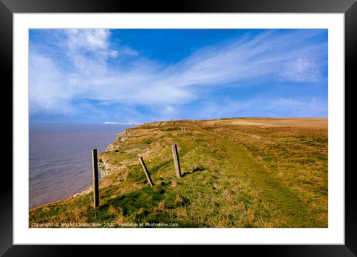 Blackgang Coastal Path Framed Mounted Print by Wight Landscapes