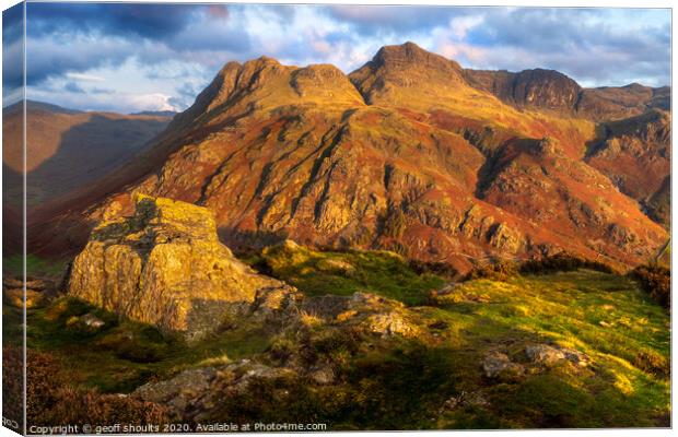 The Langdale Pikes Canvas Print by geoff shoults